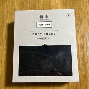 New in box Hunter brand Boot Socks, tall, large, black, unisex